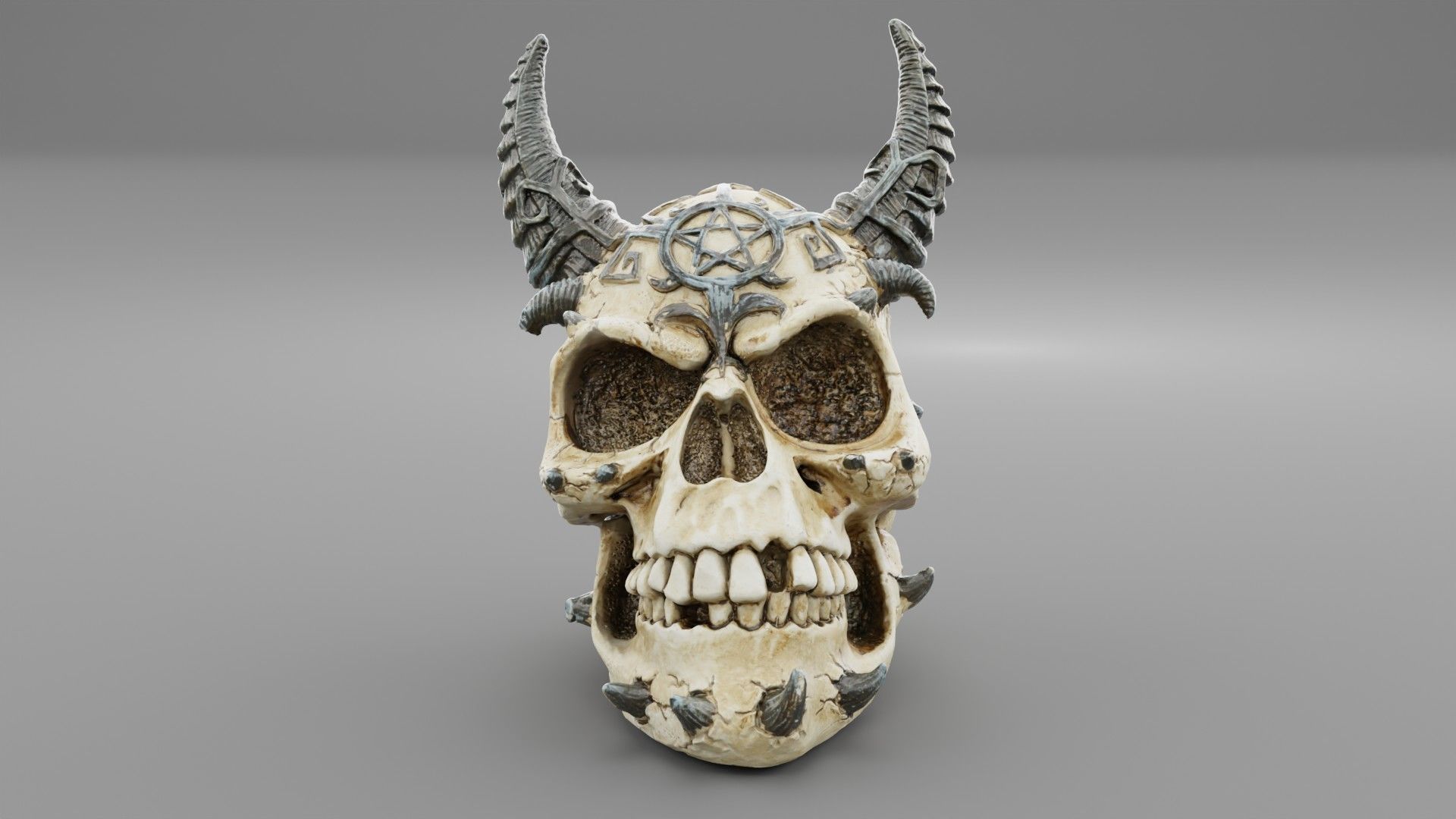 Skull of Satan high-poly  3D model_2