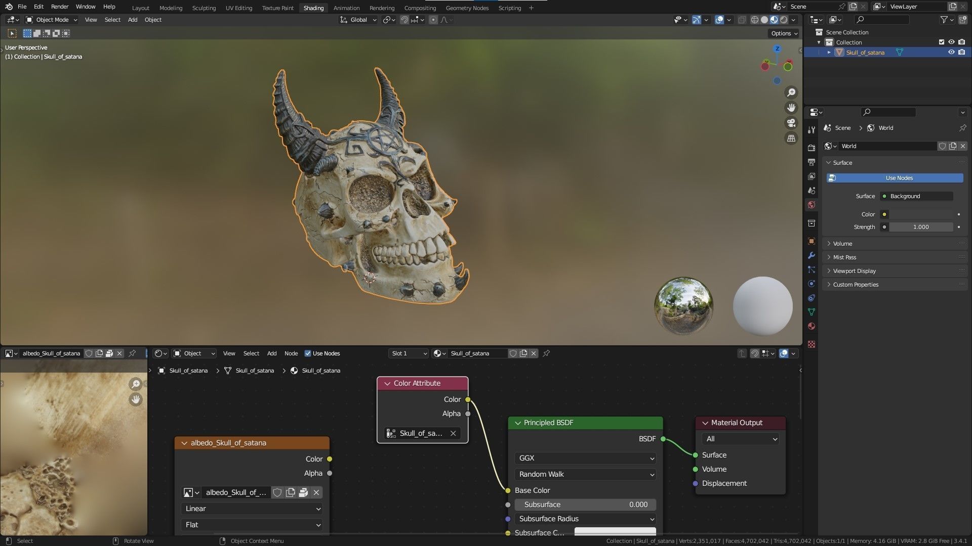 Skull of Satan high-poly  3D model_30