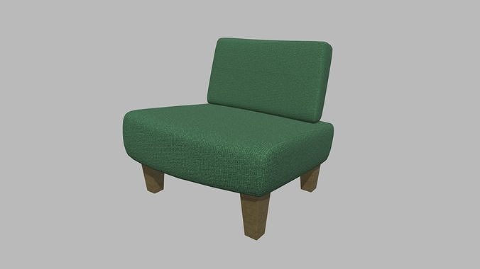 Custom Armchair 01 Low-poly 3D model
