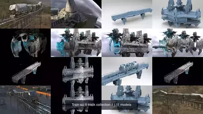 Train sci fi track collection 1 