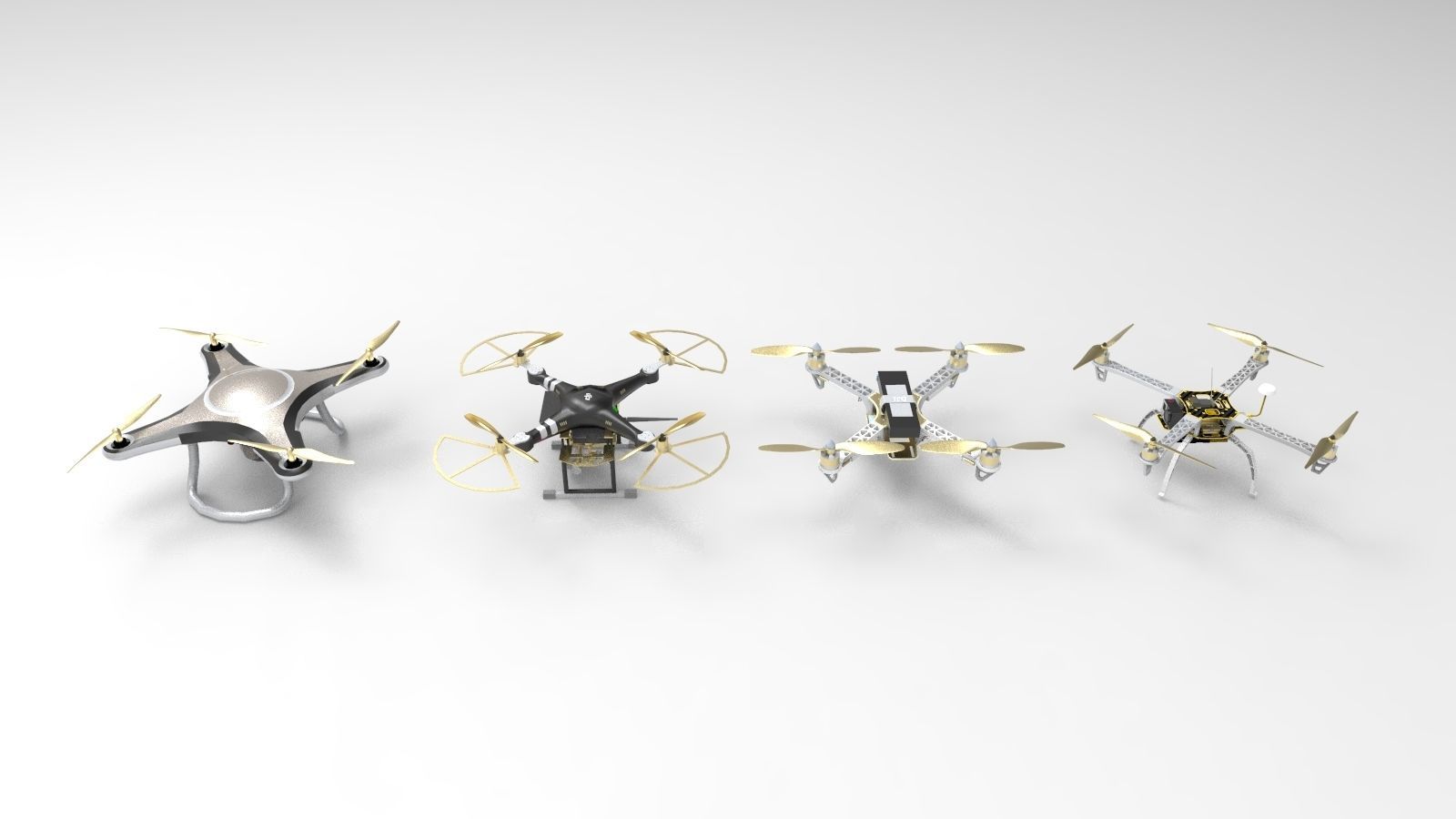 drone type 2 4 variant model 3D model_3