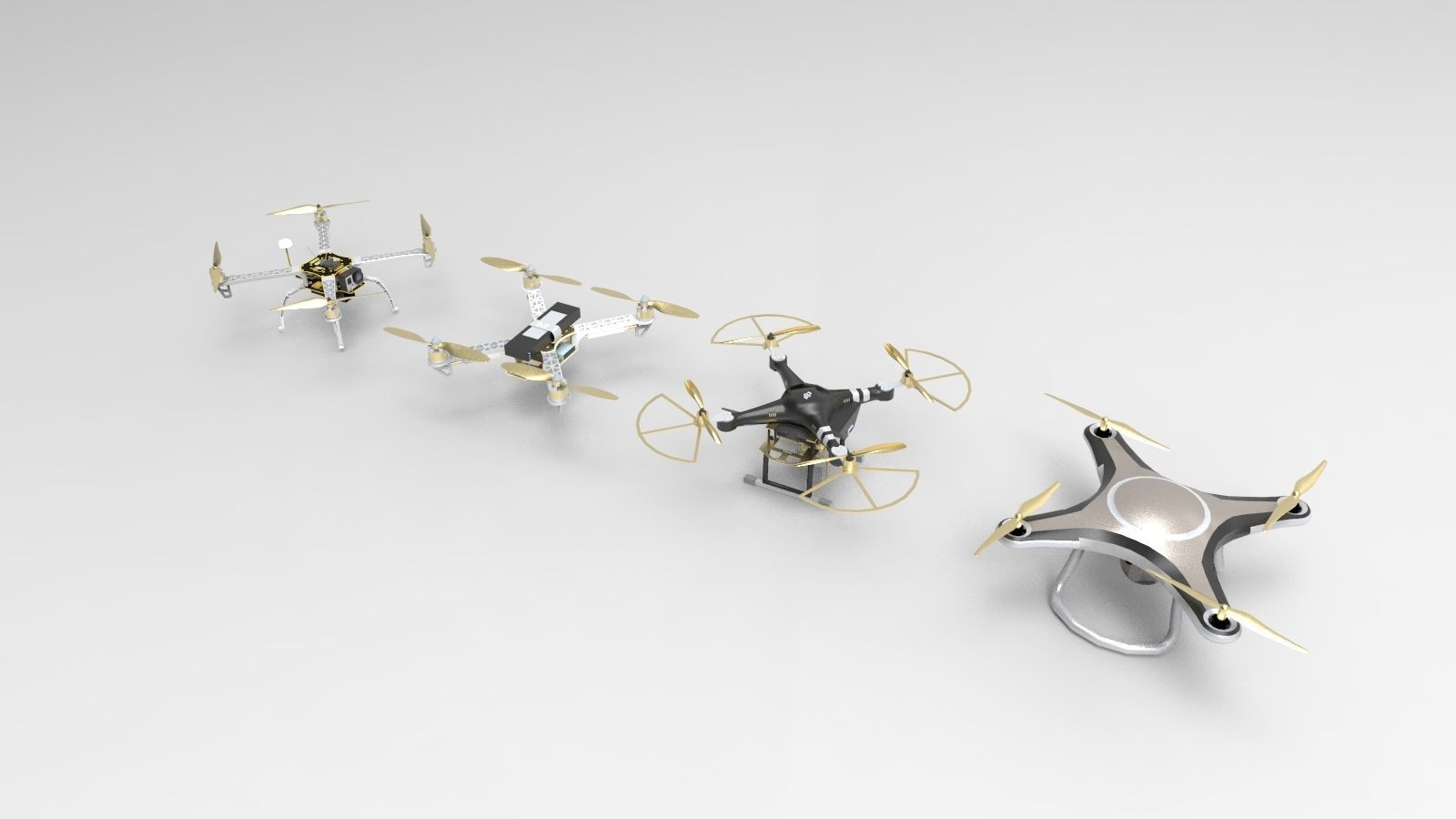 drone type 2 4 variant model 3D model_5