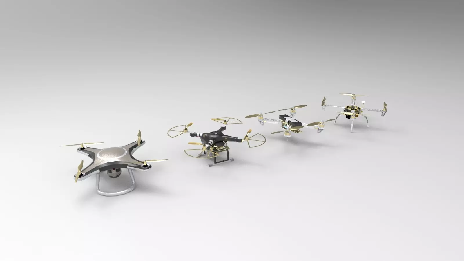 drone type 2 4 variant model 3D model_0