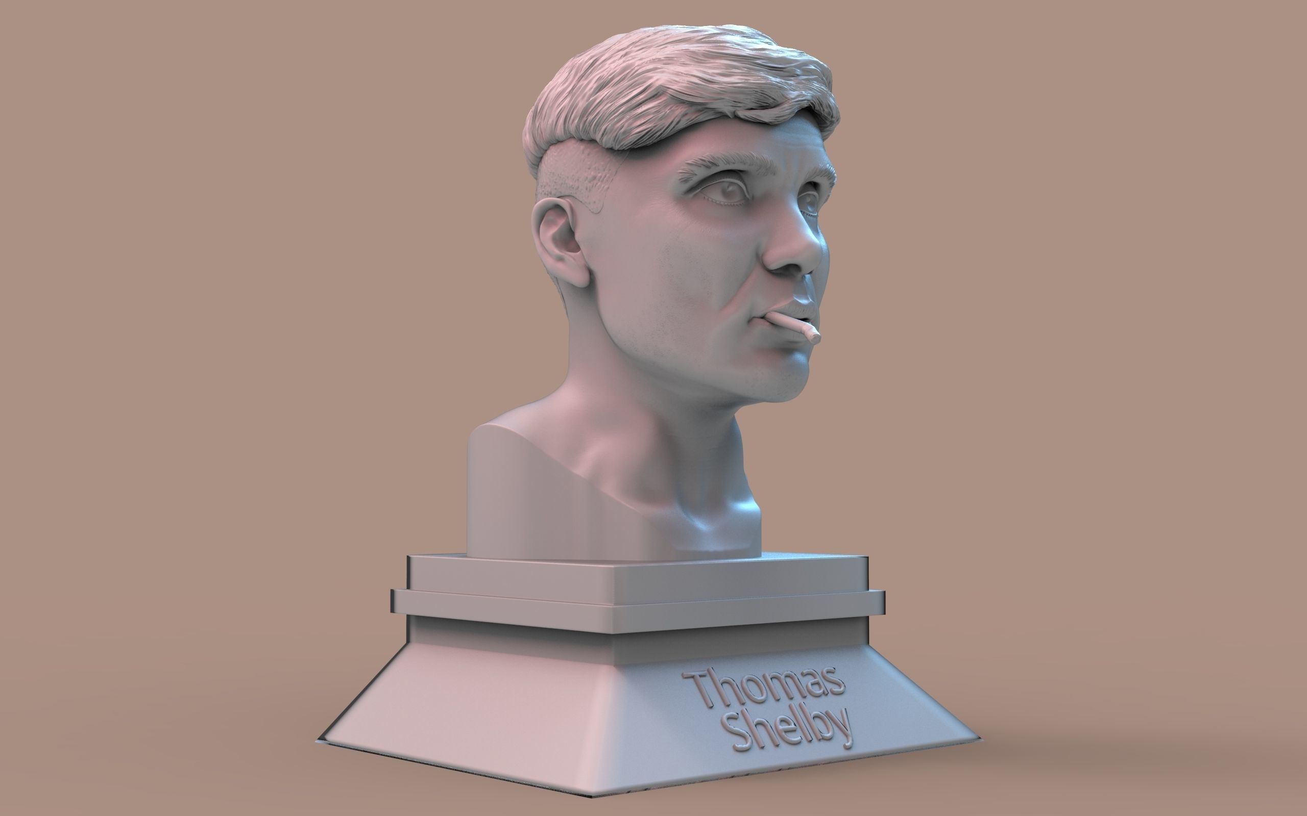 Thomas Shelby Bust Statue 3D print model_6