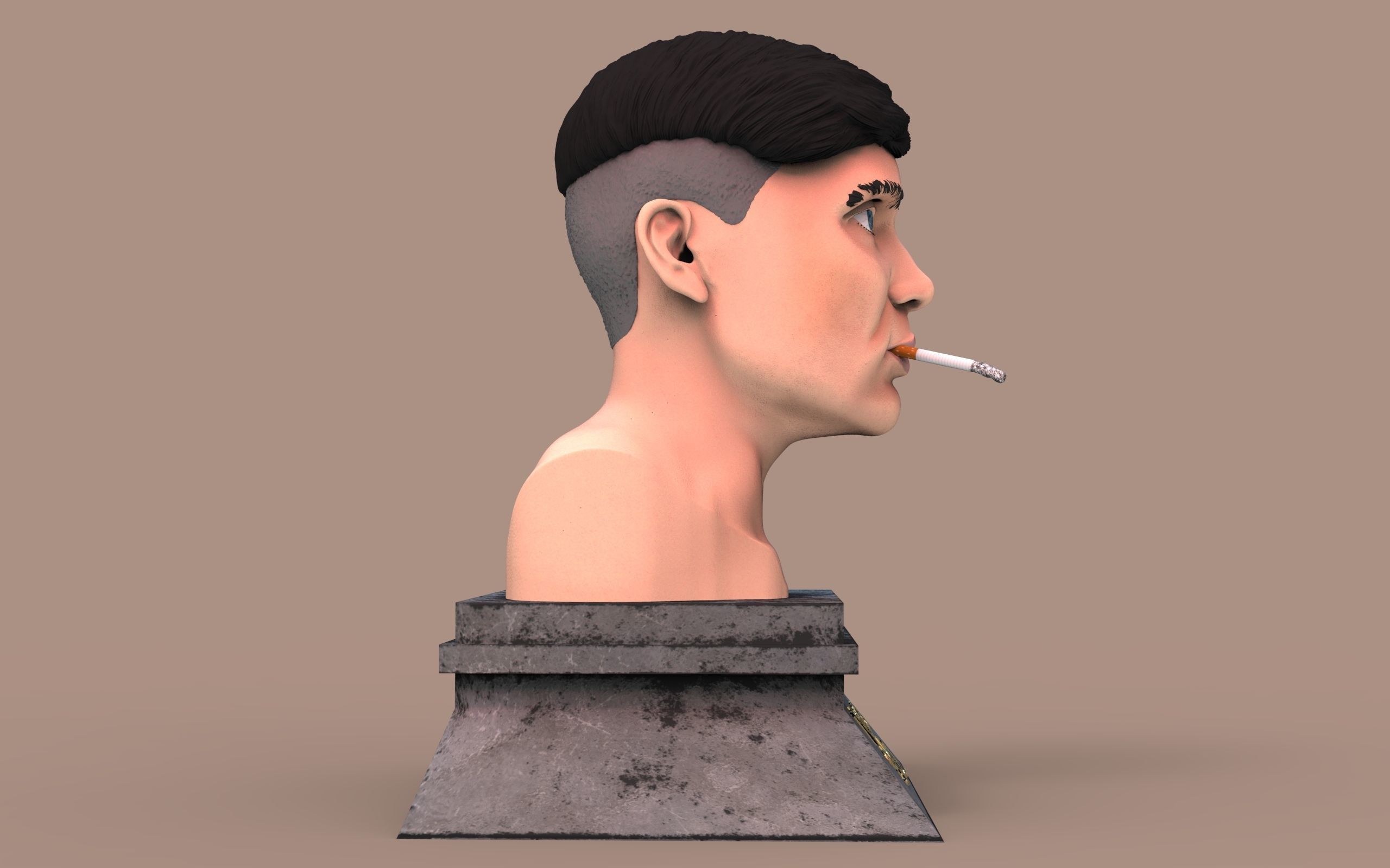 Thomas Shelby Bust Statue 3D print model_2