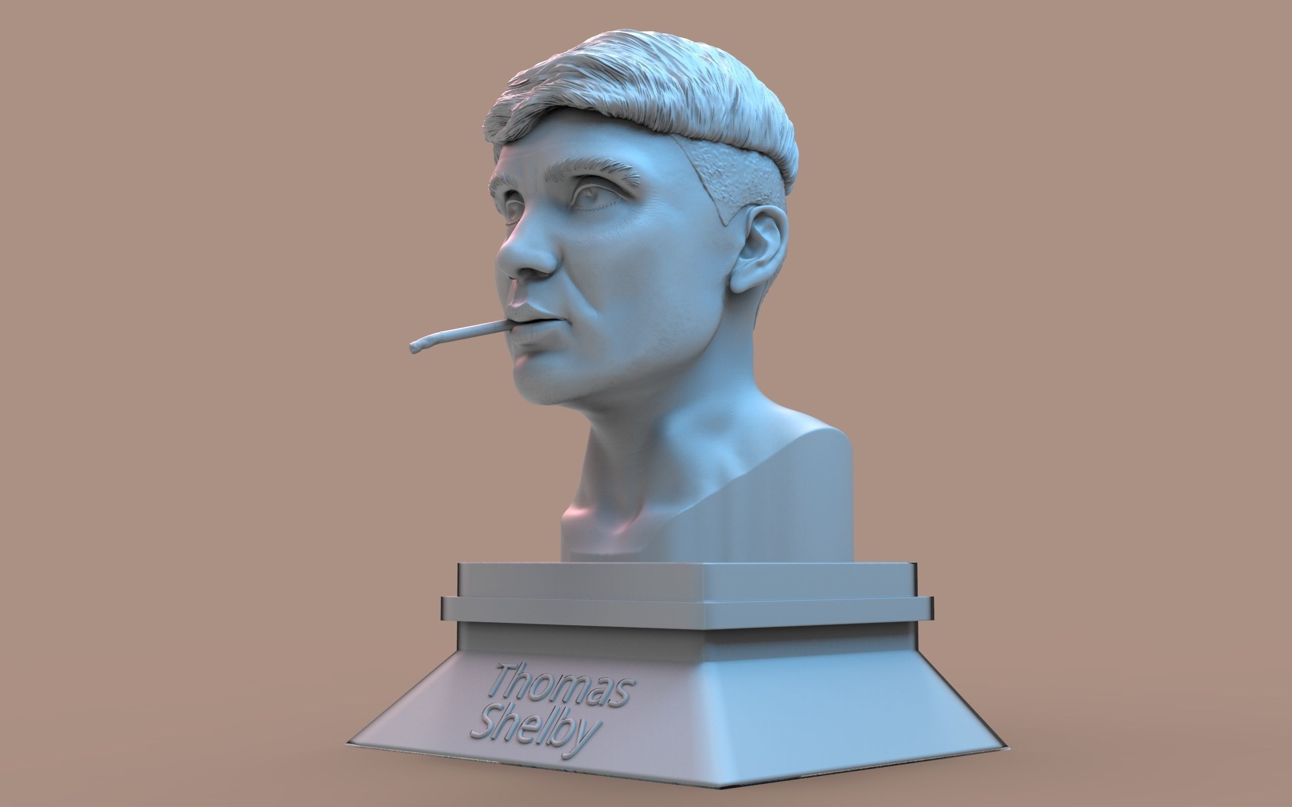 Thomas Shelby Bust Statue 3D print model_8