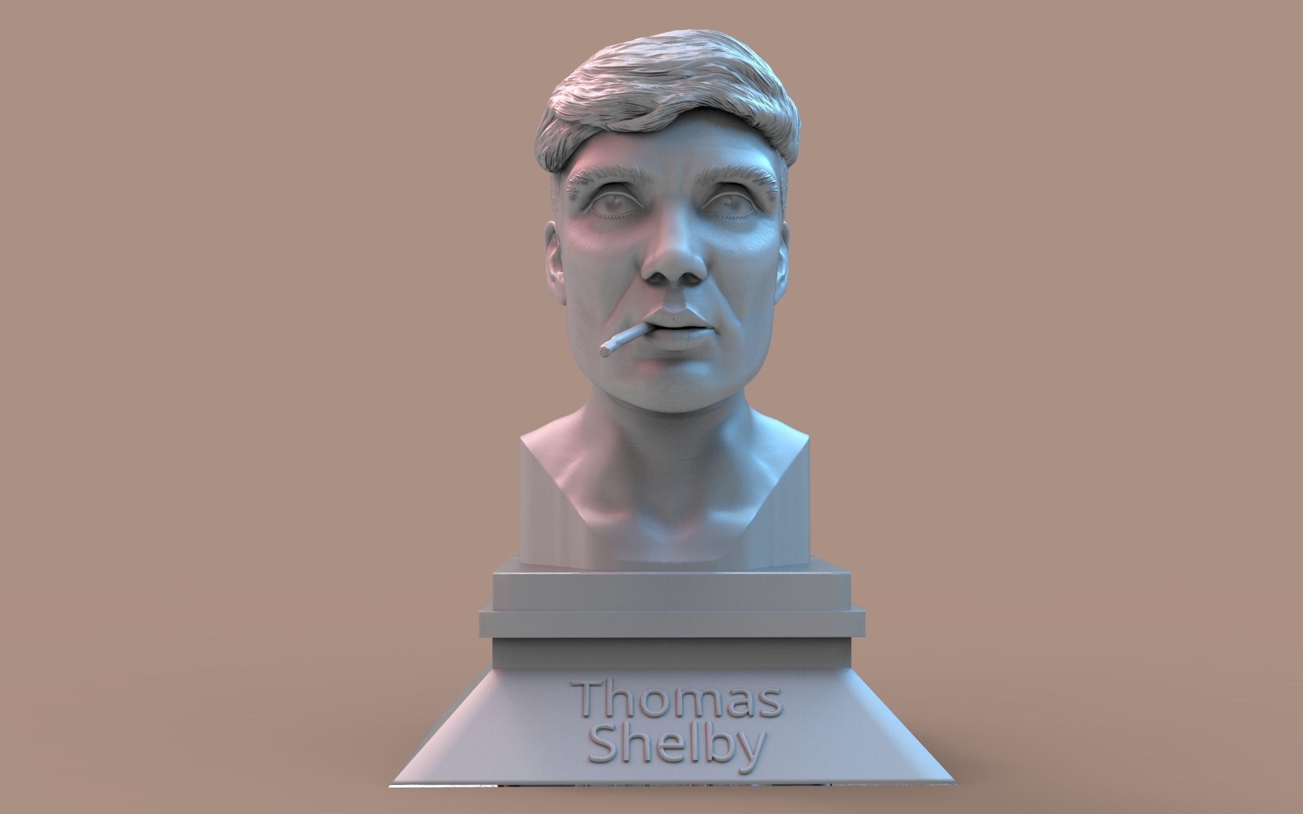 Thomas Shelby Bust Statue 3D print model_5