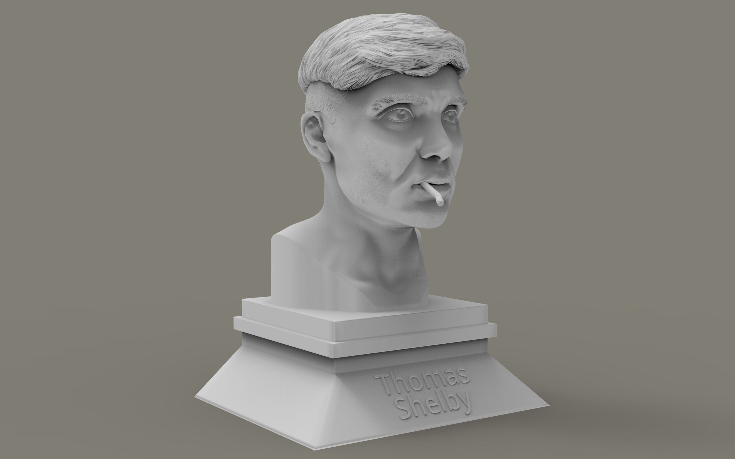 Thomas Shelby Bust Statue 3D print model_13