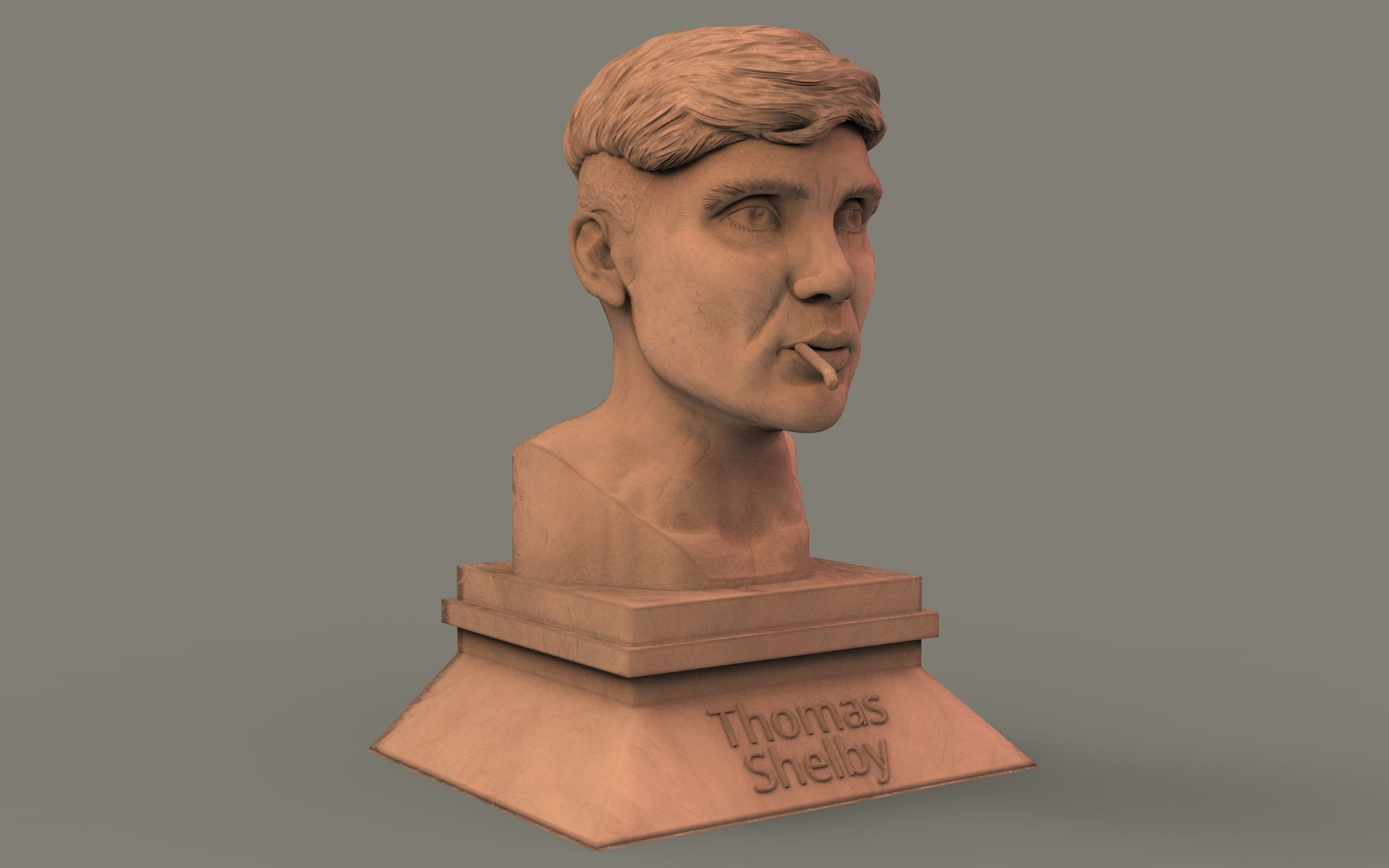 Thomas Shelby Bust Statue 3D print model_10
