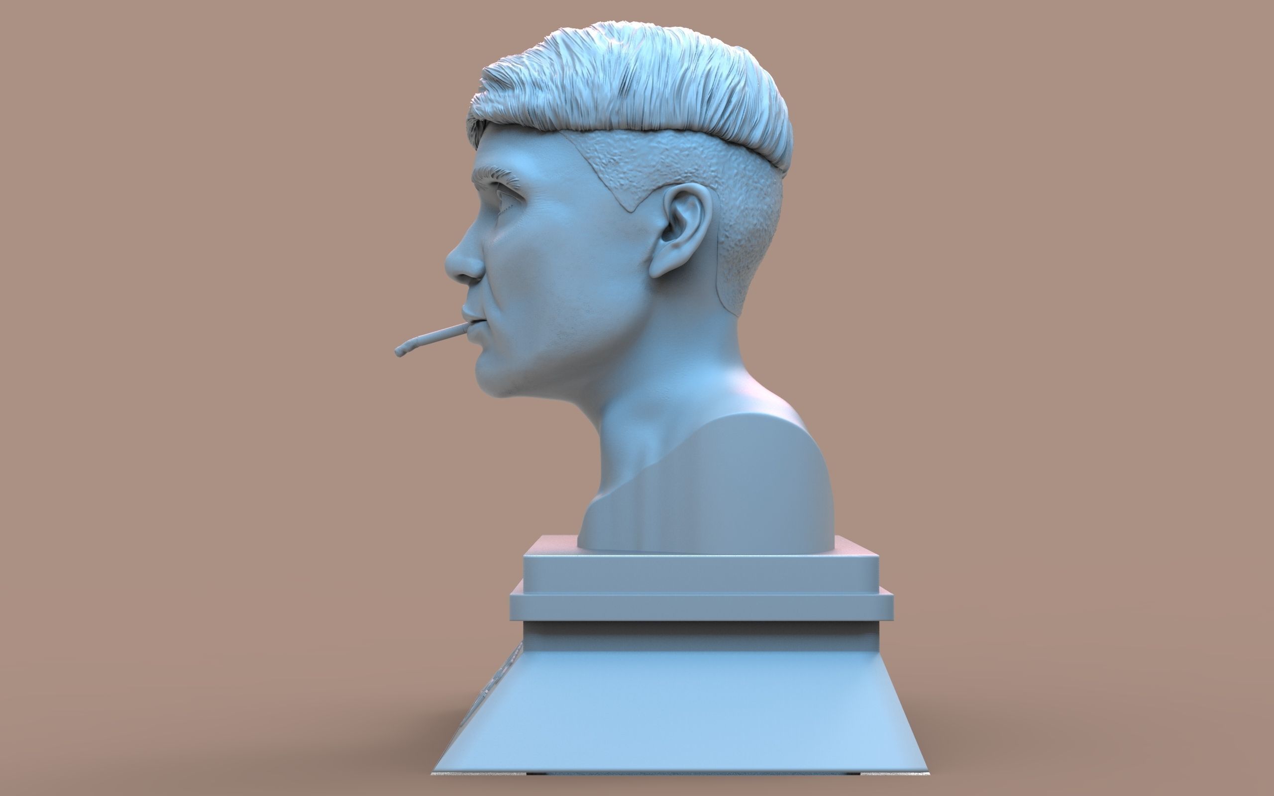 Thomas Shelby Bust Statue 3D print model_9