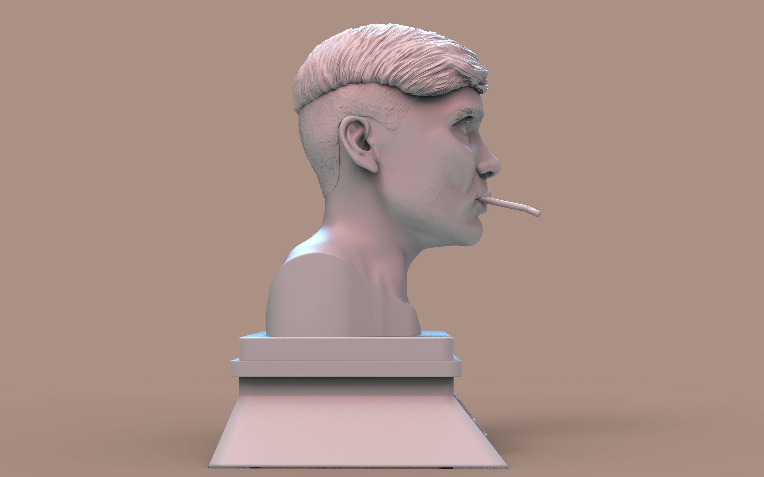 Thomas Shelby Bust Statue 3D print model_7