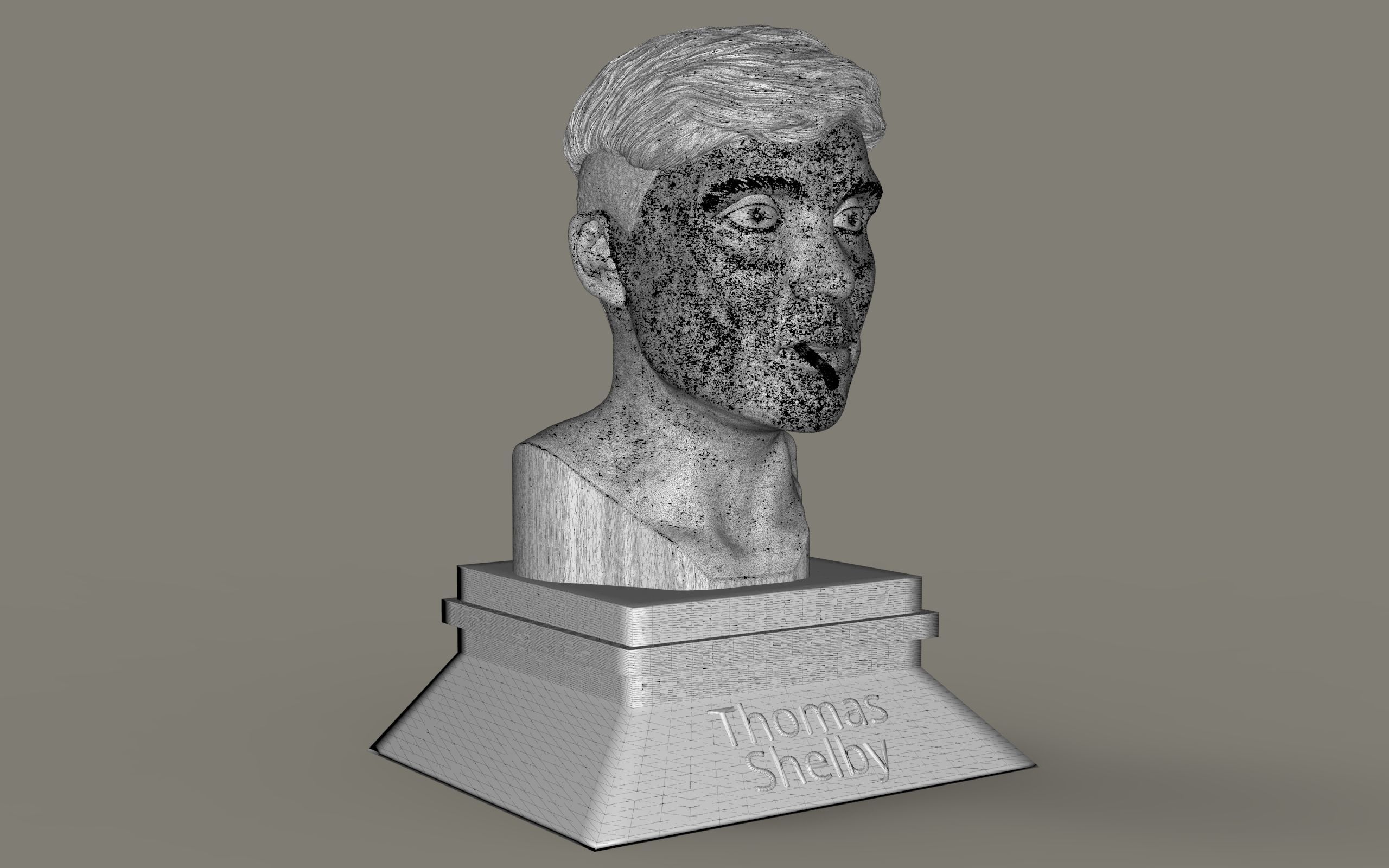 Thomas Shelby Bust Statue 3D print model_14