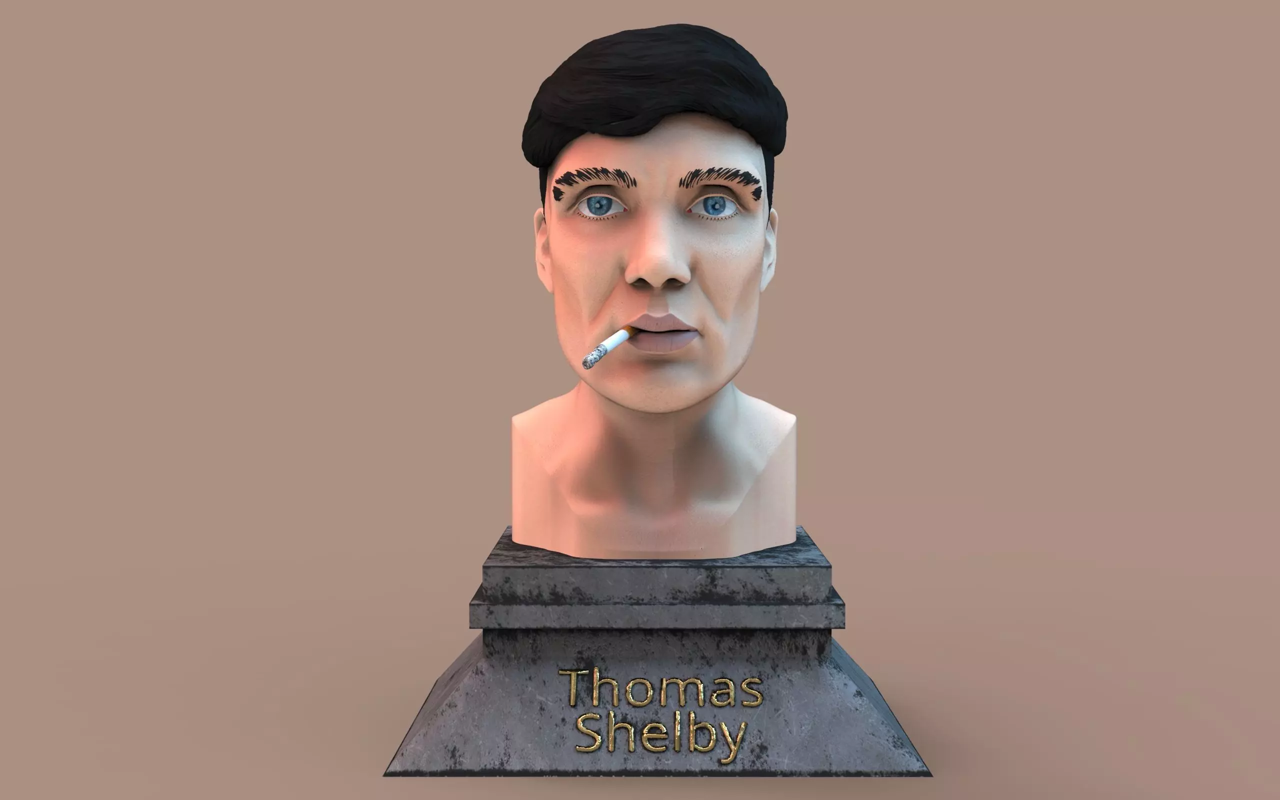 Thomas Shelby Bust Statue 3D print model_0