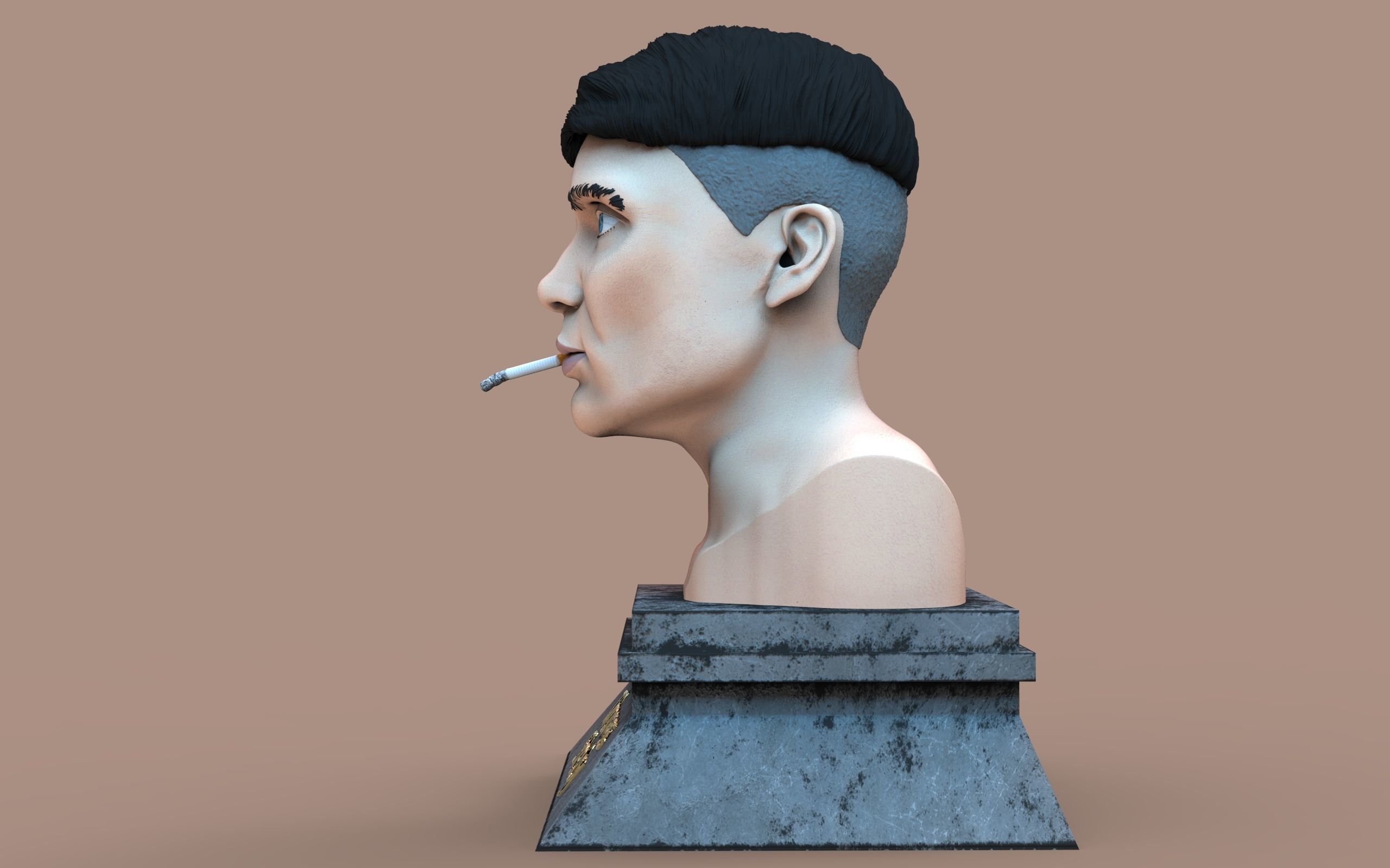 Thomas Shelby Bust Statue 3D print model_4
