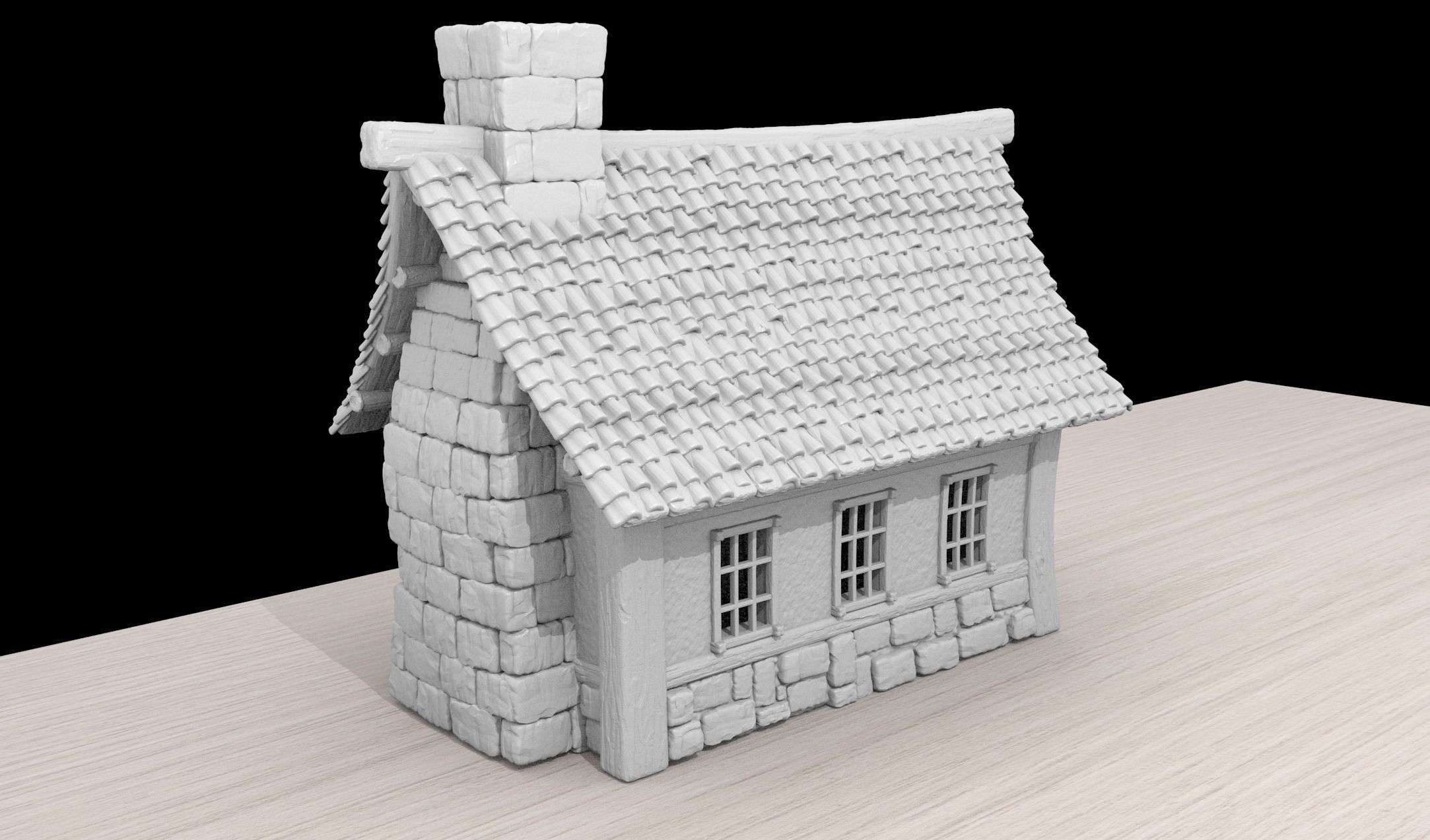 PRINTABLE MEDIEVAL HOUSE 3D model 3D printable | CGTrader