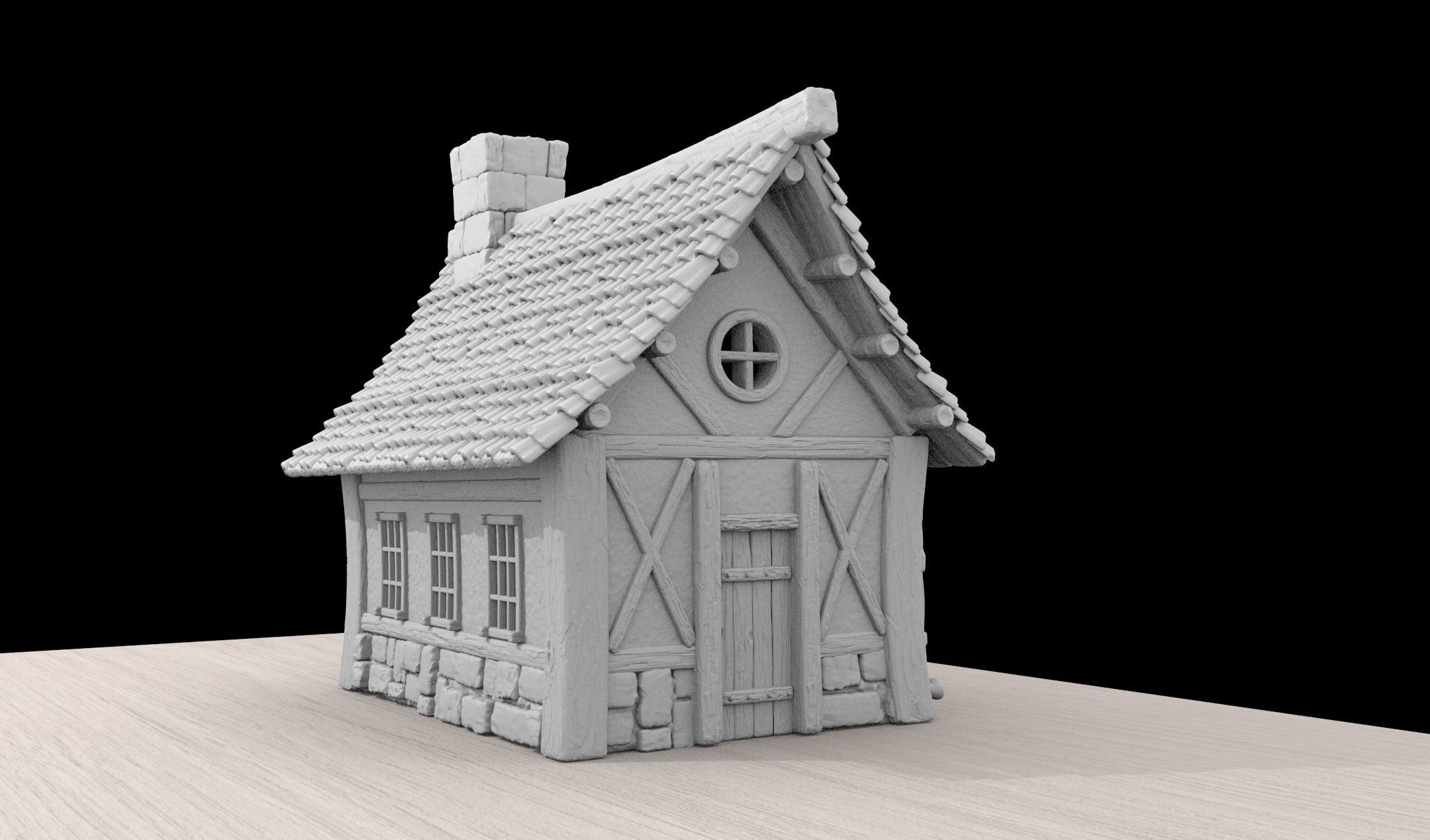PRINTABLE MEDIEVAL HOUSE 3D model 3D printable | CGTrader