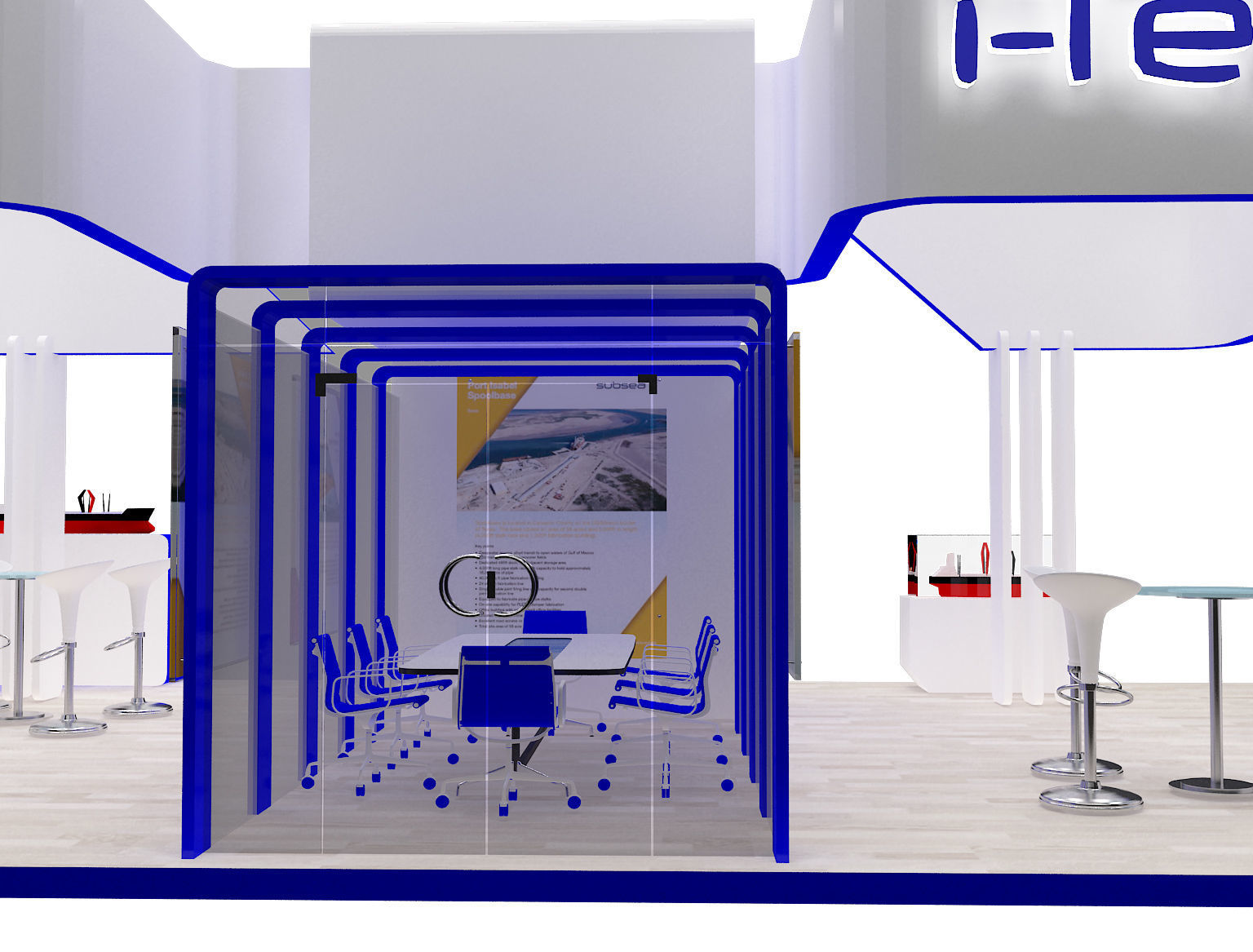 Booth Exhibition Stand a318 3D model_31