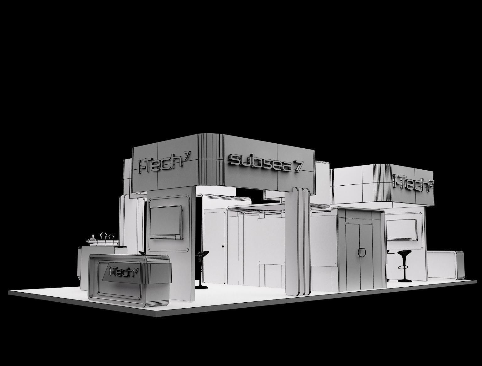 Booth Exhibition Stand a318 3D model_29
