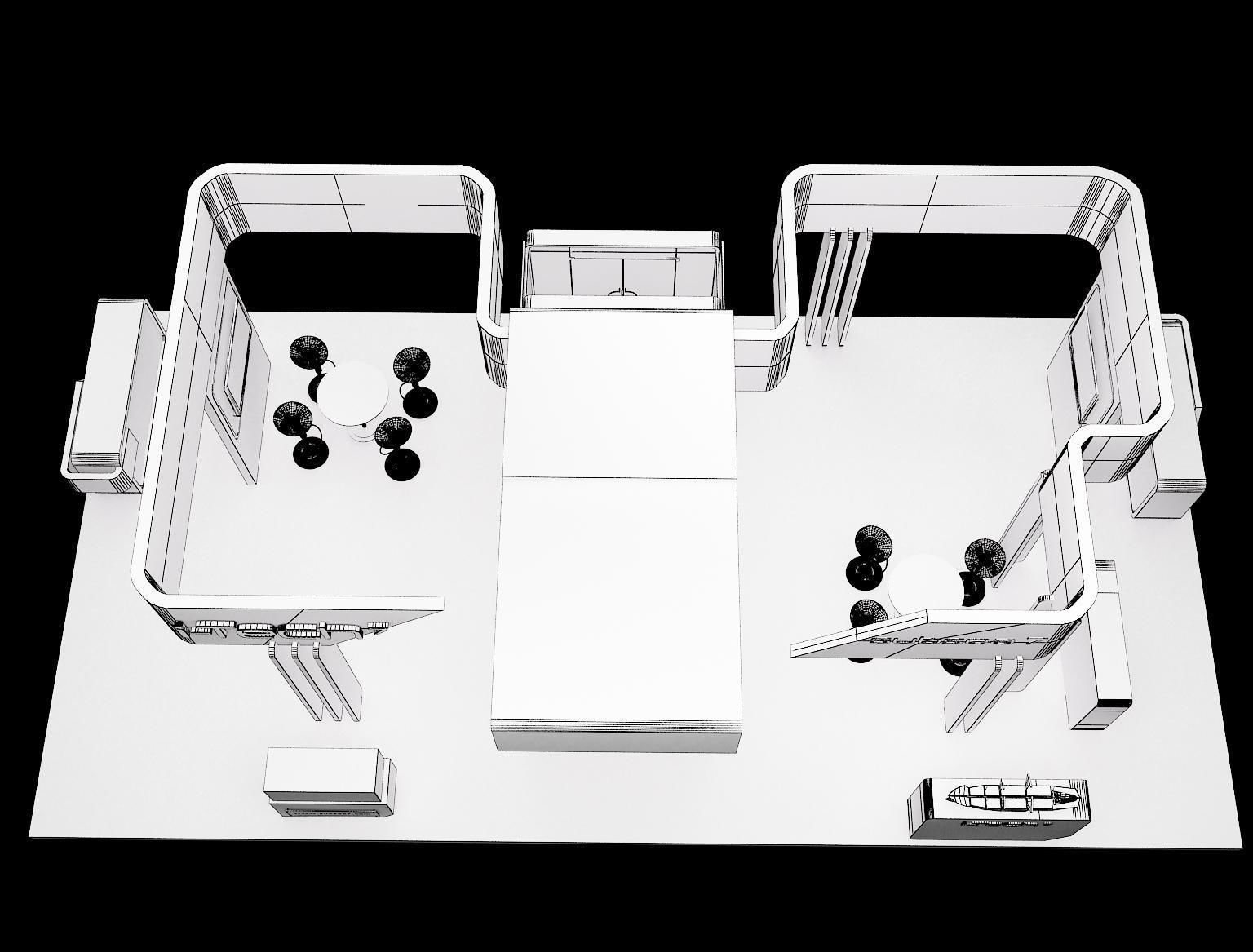 Booth Exhibition Stand a318 3D model_14