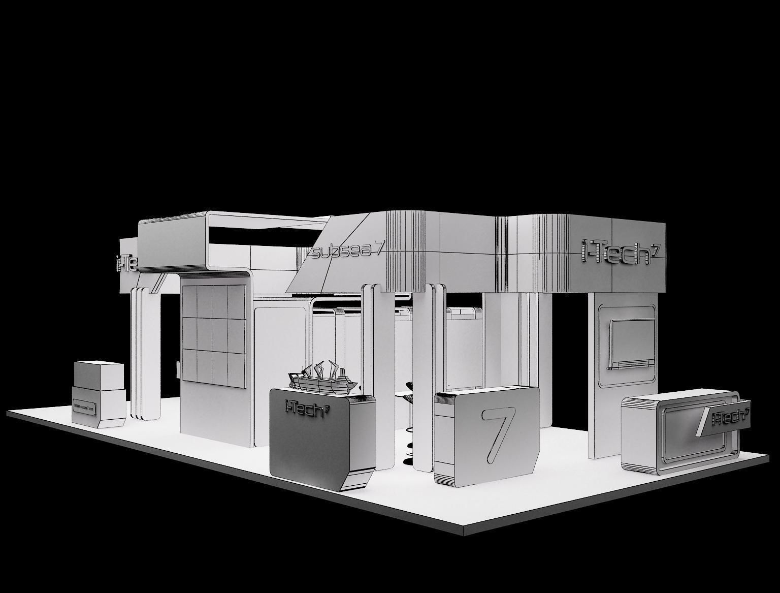 Booth Exhibition Stand a318 3D model_5