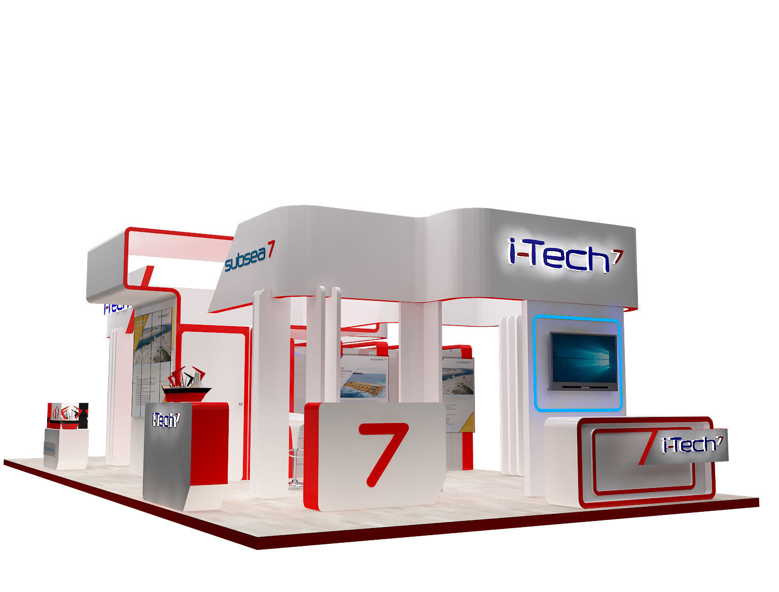 Booth Exhibition Stand a318 3D model_18