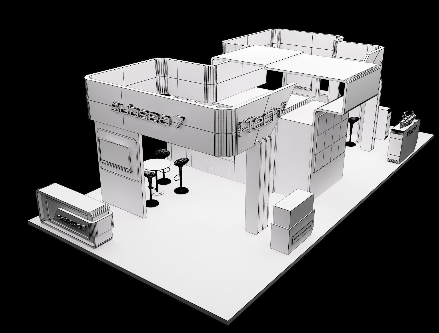 Booth Exhibition Stand a318 3D model_23