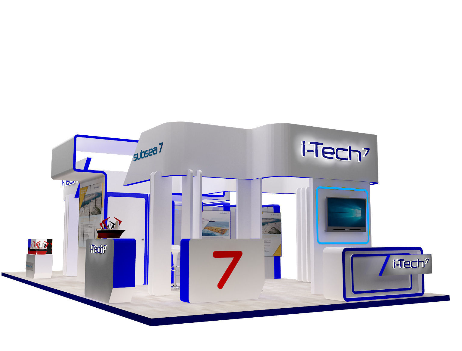 Booth Exhibition Stand a318 3D model_19