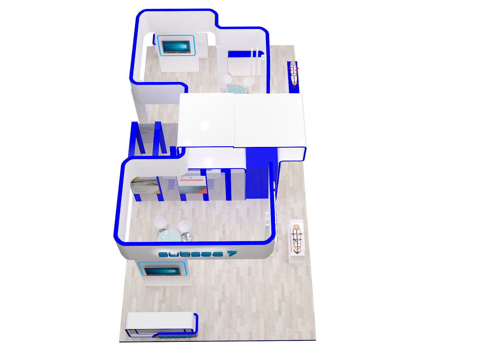 Booth Exhibition Stand a318 3D model_25