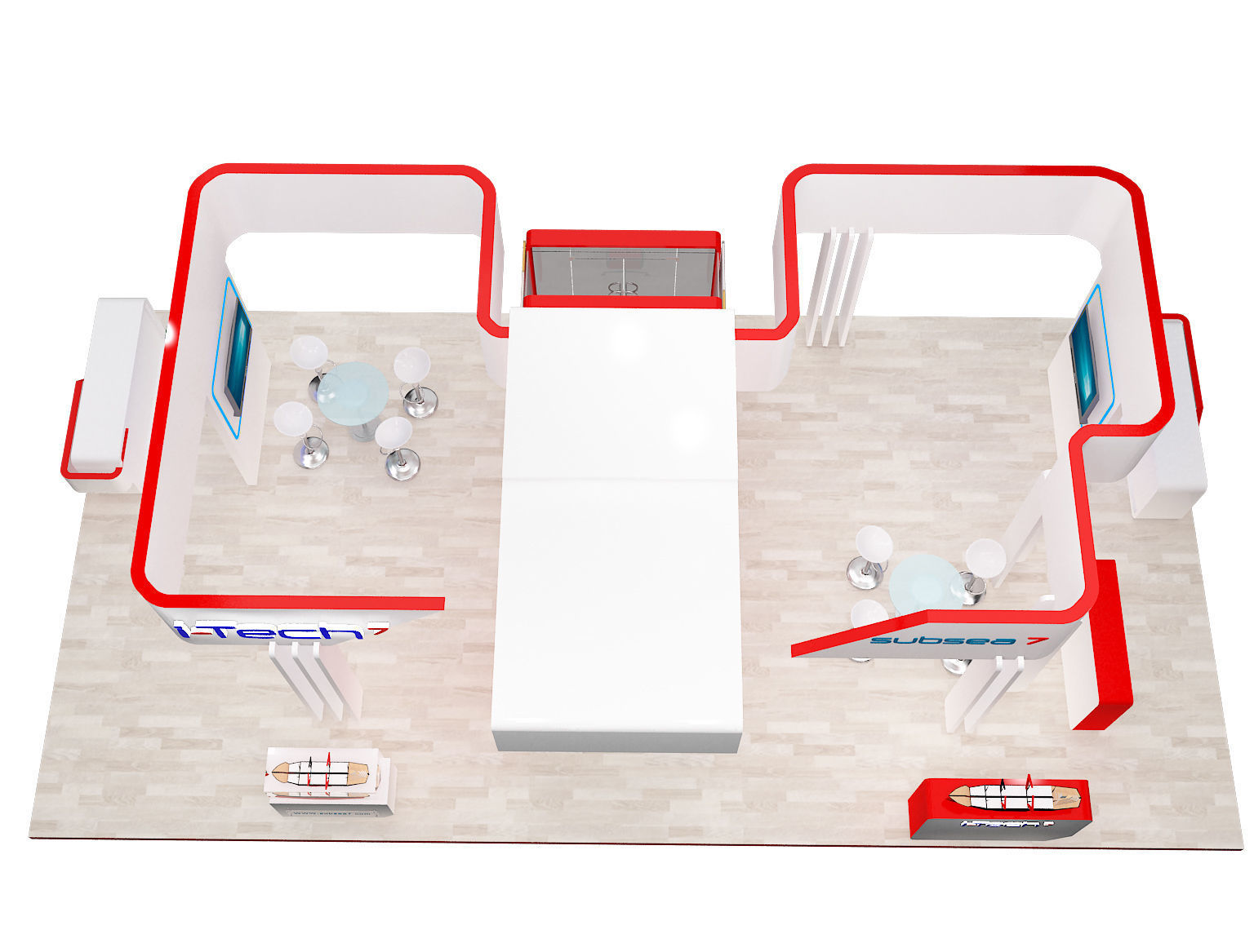 Booth Exhibition Stand a318 3D model_12