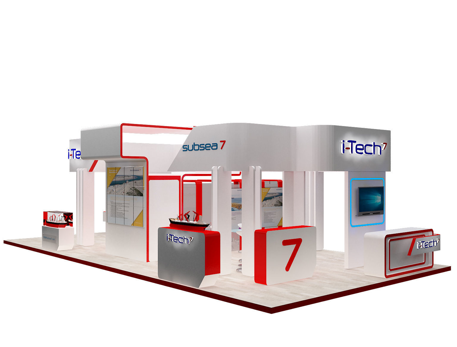 Booth Exhibition Stand a318 3D model_3