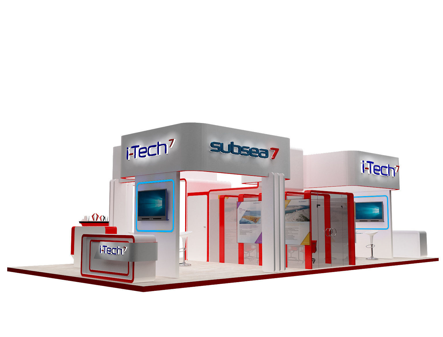 Booth Exhibition Stand a318 3D model_27