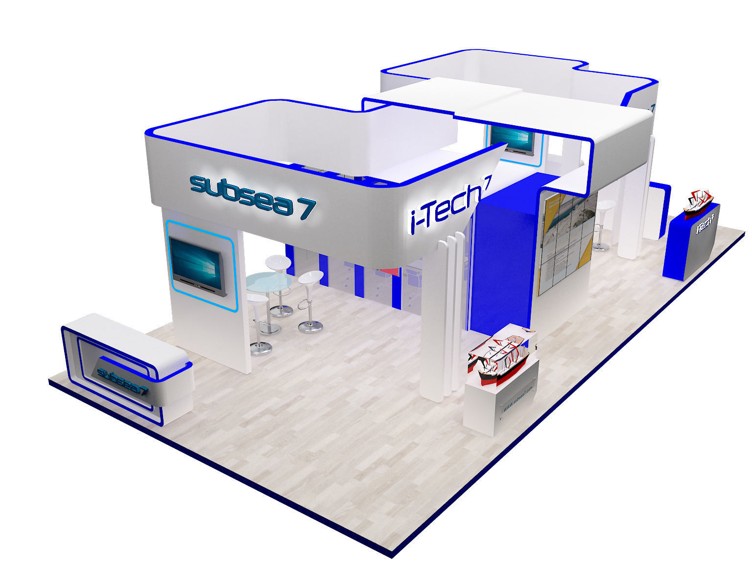 Booth Exhibition Stand a318 3D model_22