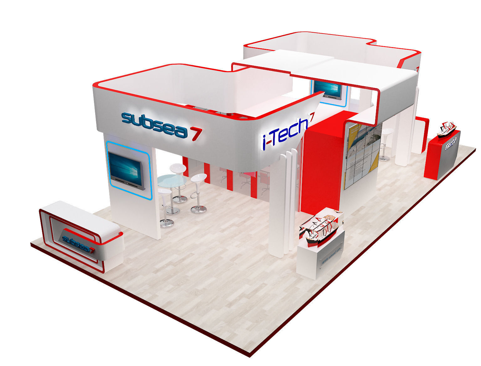 Booth Exhibition Stand a318 3D model_21