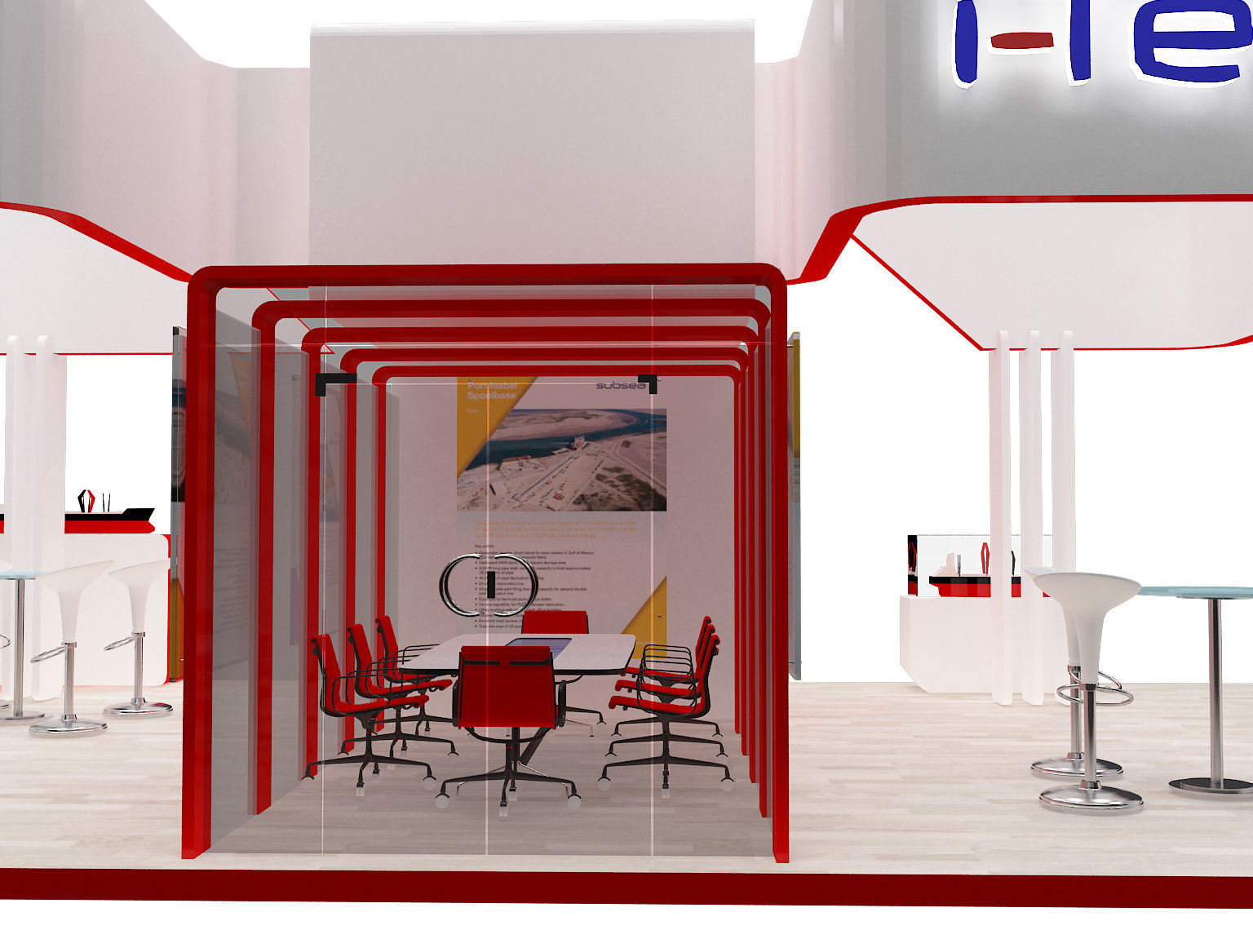 Booth Exhibition Stand a318 3D model_30