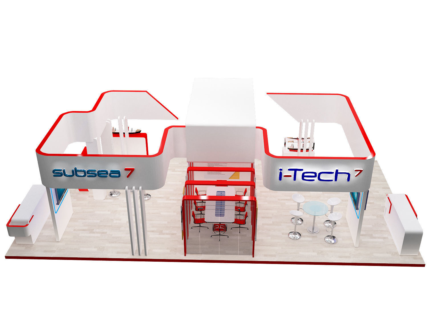 Booth Exhibition Stand a318 3D model_9