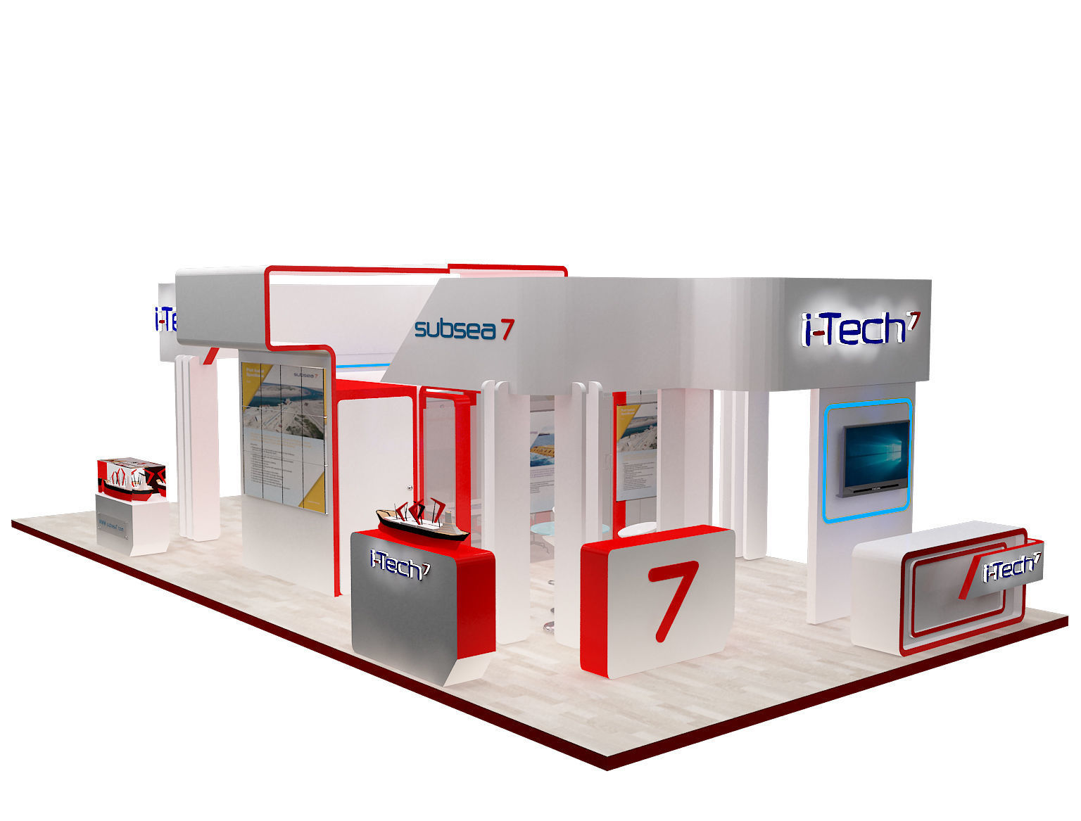 Booth Exhibition Stand a318 3D model_15
