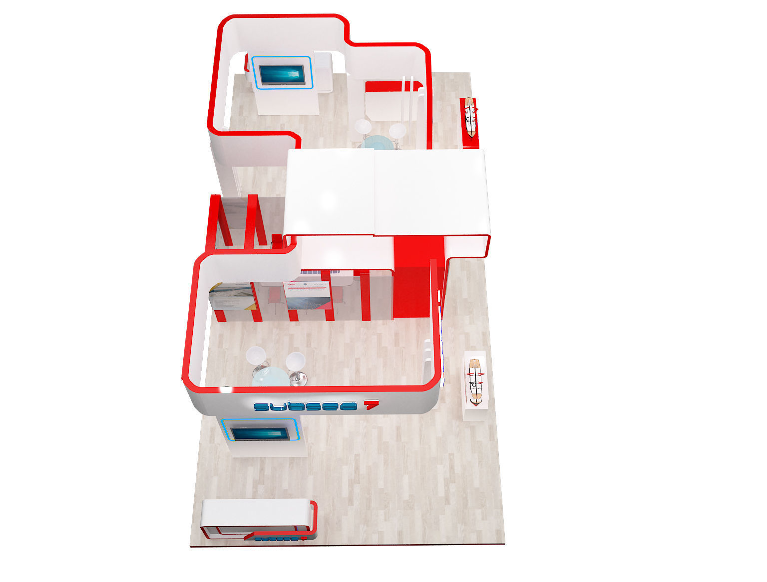 Booth Exhibition Stand a318 3D model_24