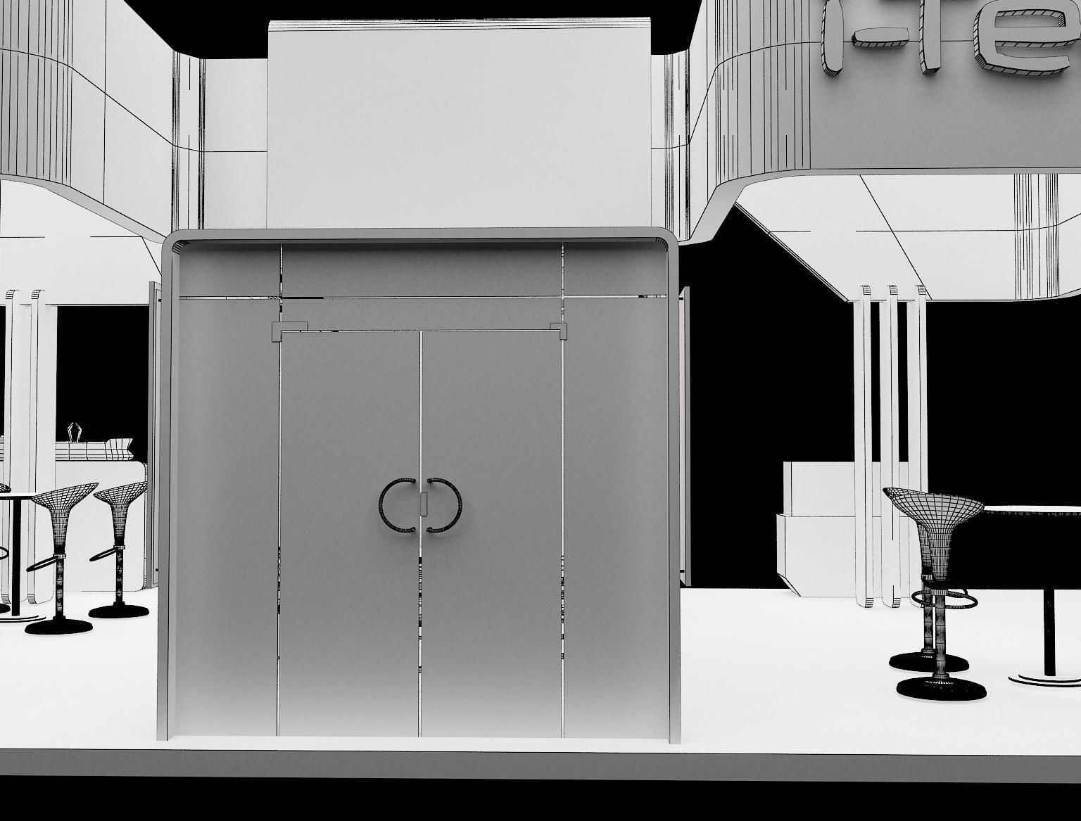 Booth Exhibition Stand a318 3D model_32