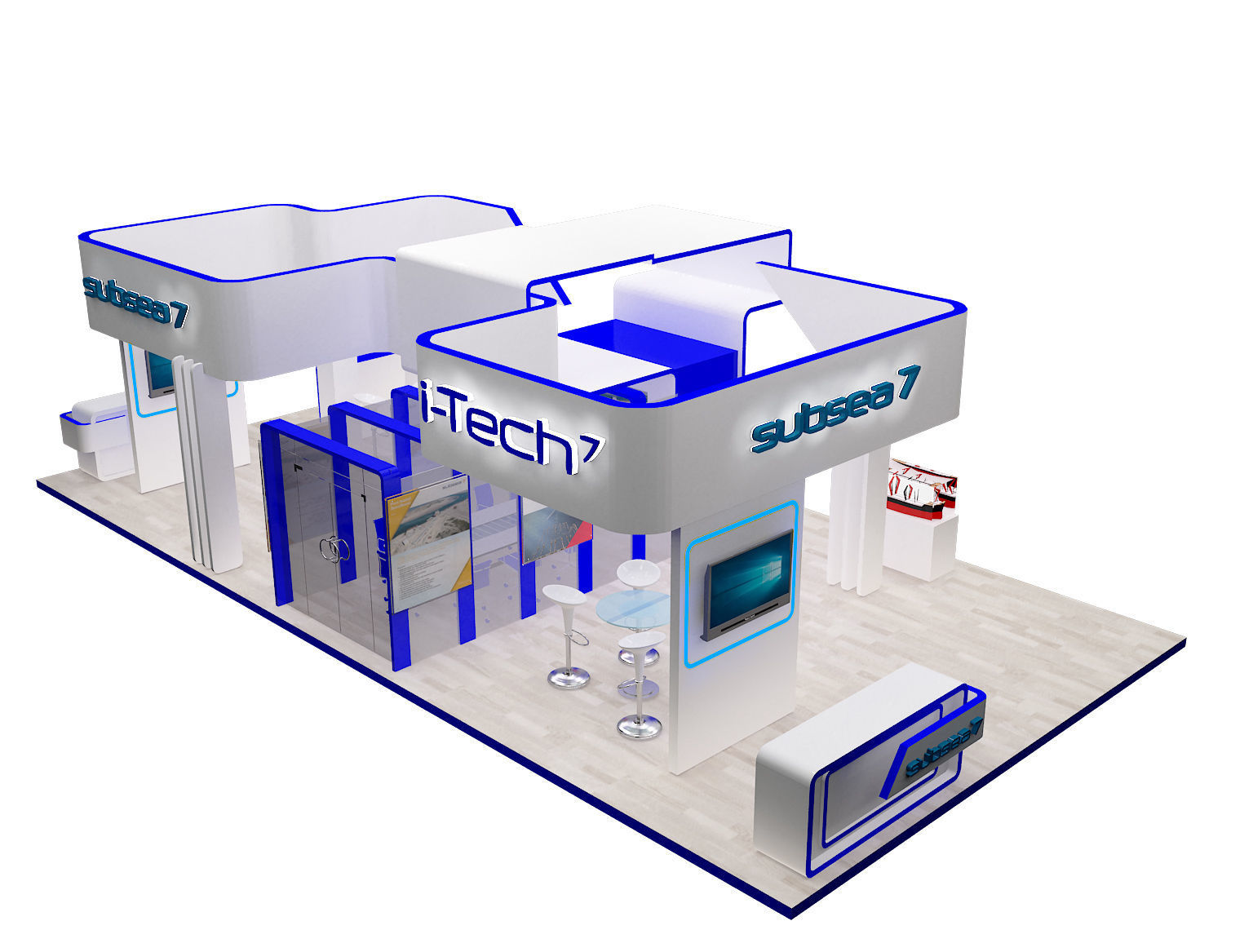 Booth Exhibition Stand a318 3D model_7