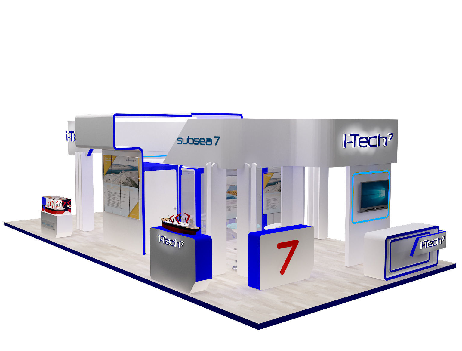 Booth Exhibition Stand a318 3D model_16