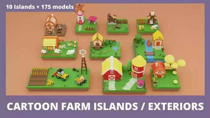 Cartoon Farm Islands Exteriors