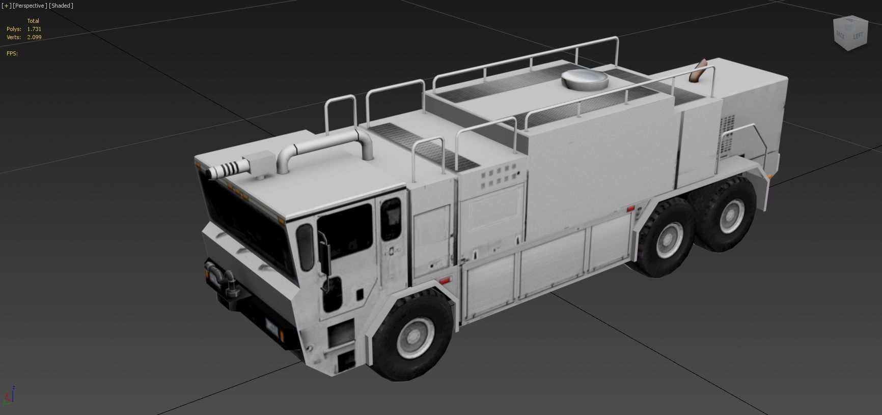 3D model US Titan 6x6 Airport Fire Truck ARFF Low Poly Blank Static VR ...