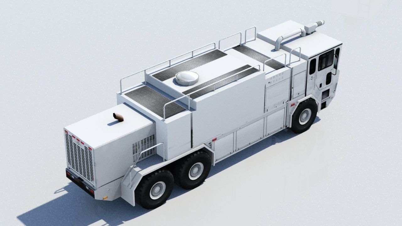 3D model US Titan 6x6 Airport Fire Truck ARFF Low Poly Blank Static VR ...