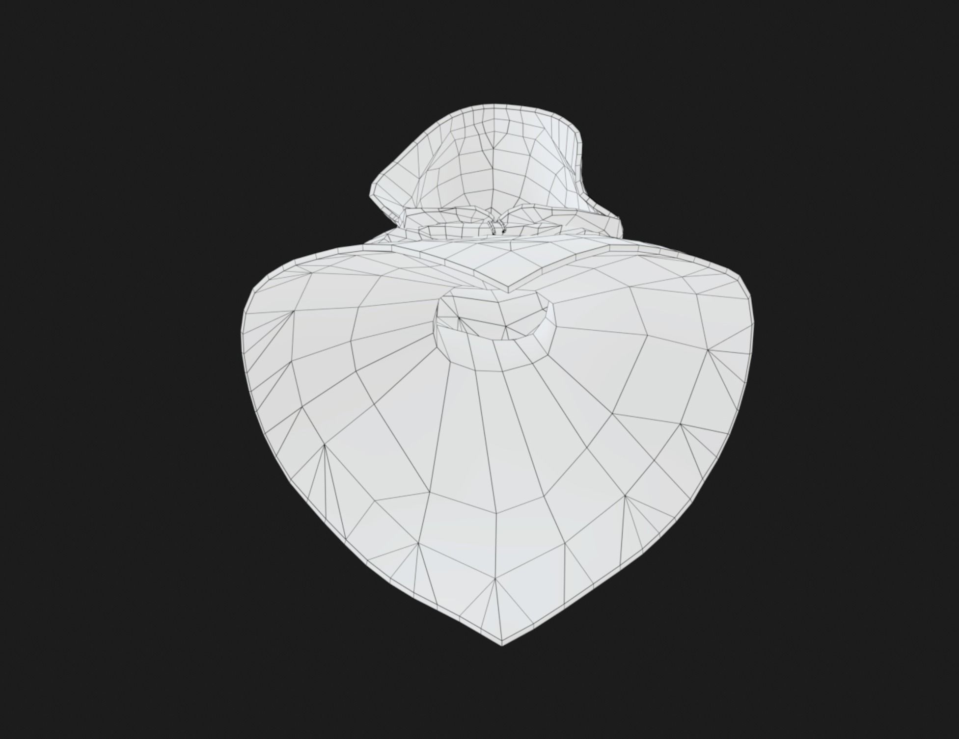 Green Medieval Hood  Low-poly 3D model_14