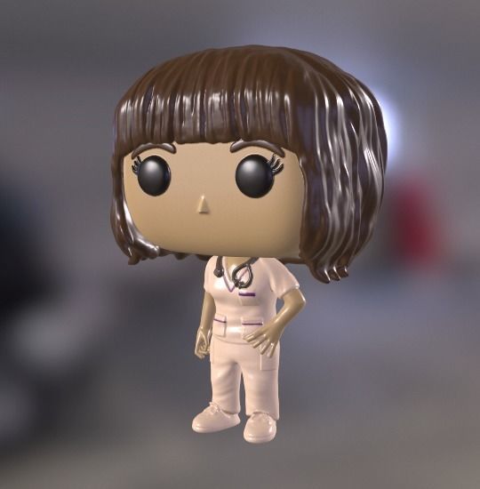 Funko enfermera nurse 3D print model_2
