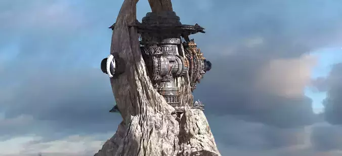 Terra former mining ship mountain 1