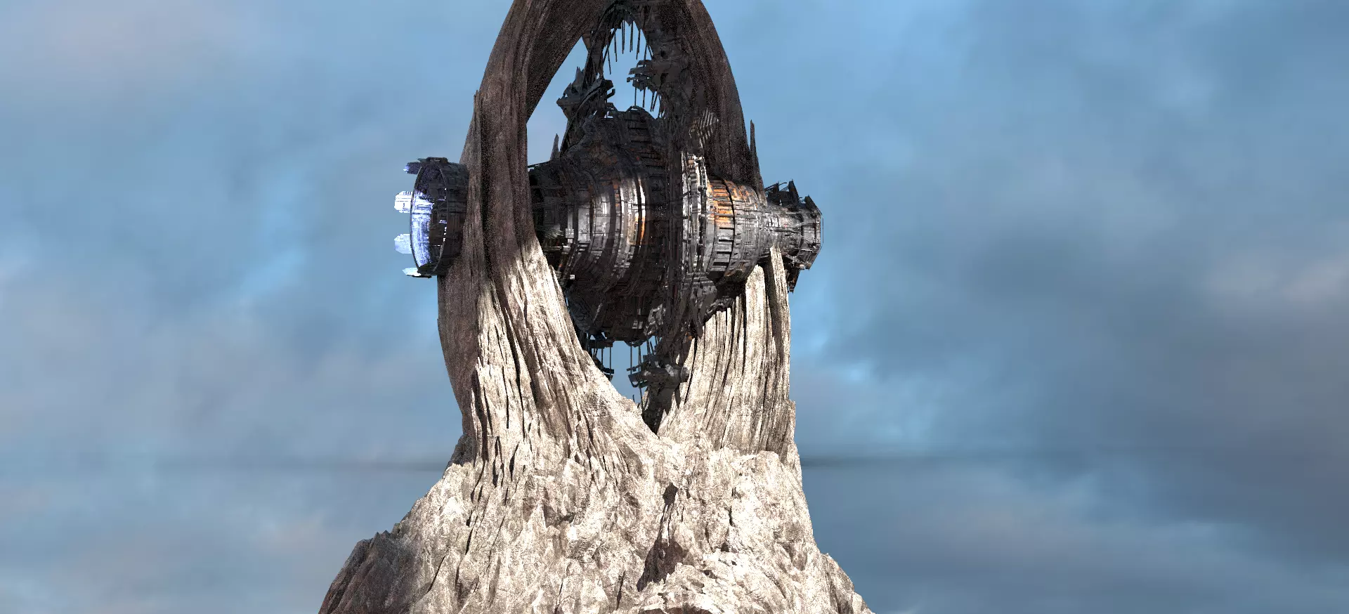 Wheel of time Cliffs 1 3D model_0