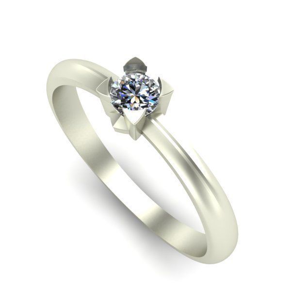 Engagement ring 3D print model_2