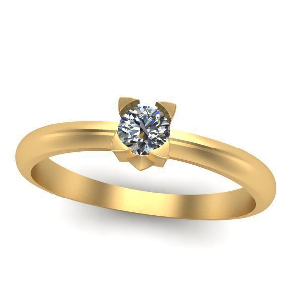 Engagement ring 3D print model_1