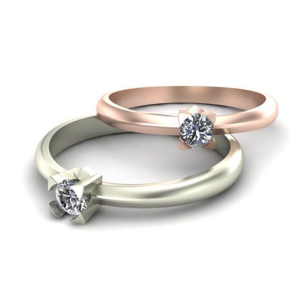 Engagement ring 3D print model_3